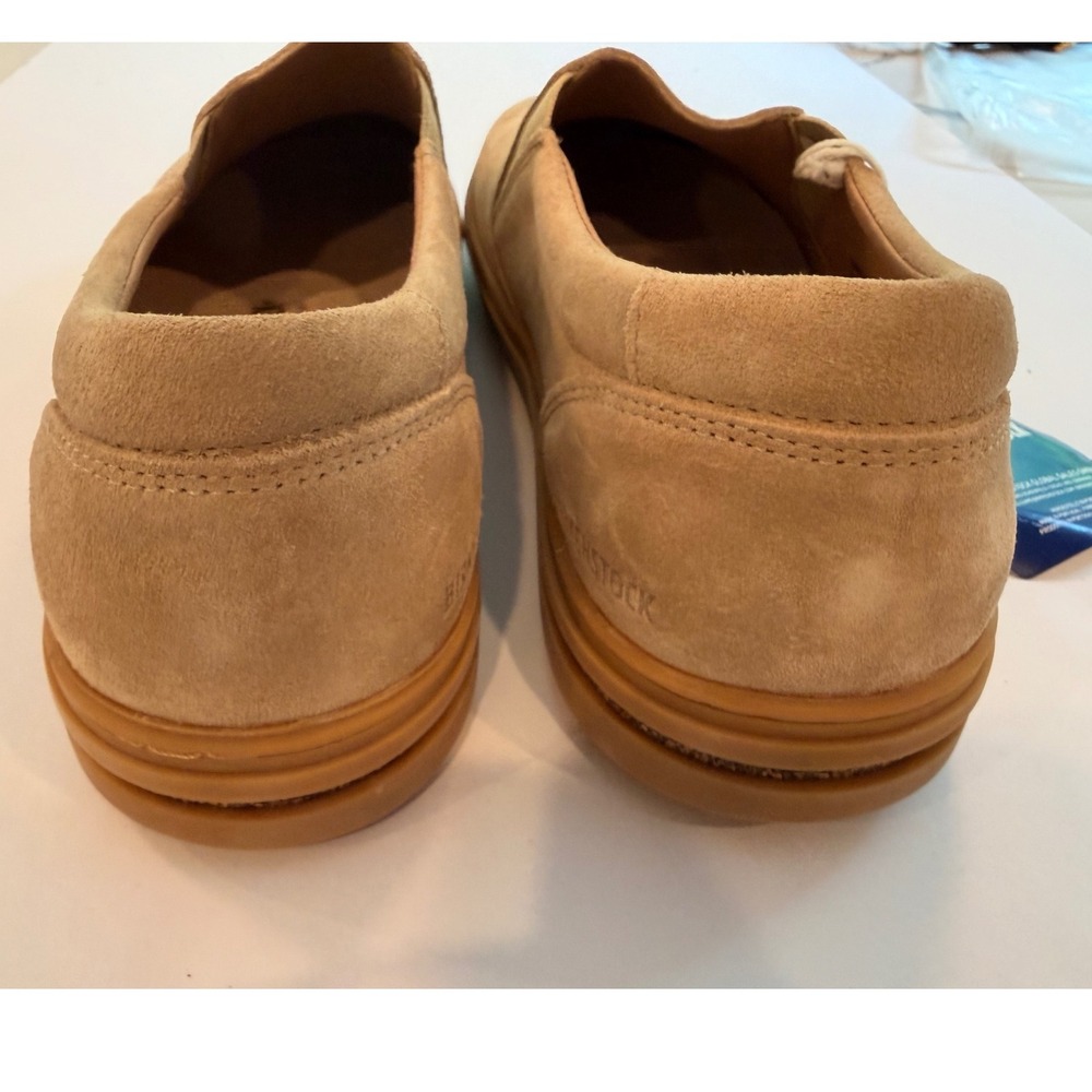 Birkenstock Oswego Suede Slip On Shoes Mens 44 Sand Beige Loafers 1019416 - Picture 4 of 7